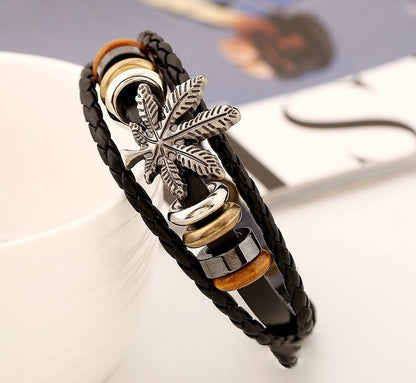 Angel Wings Leather Bracelet