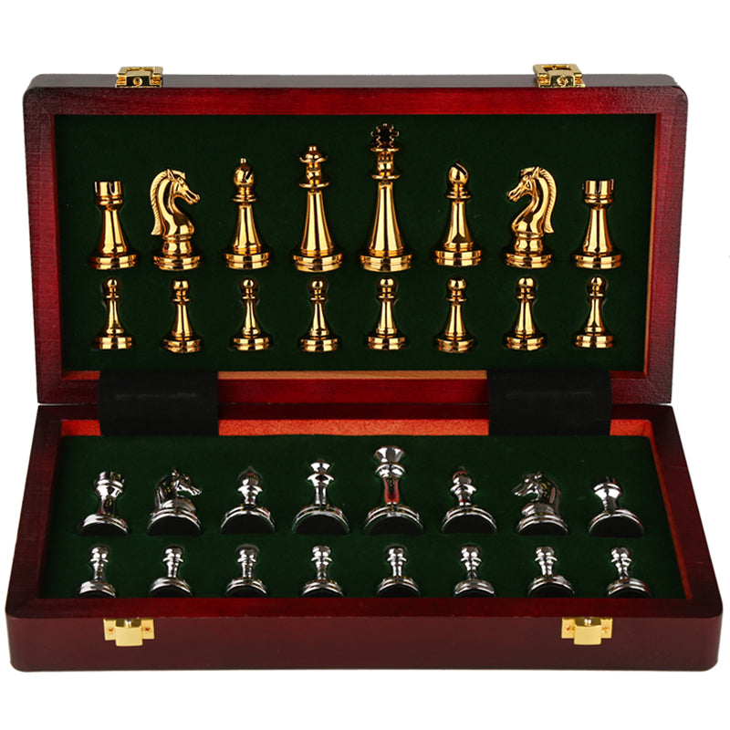 Gold Silver Chess Set: Premium Gift Box