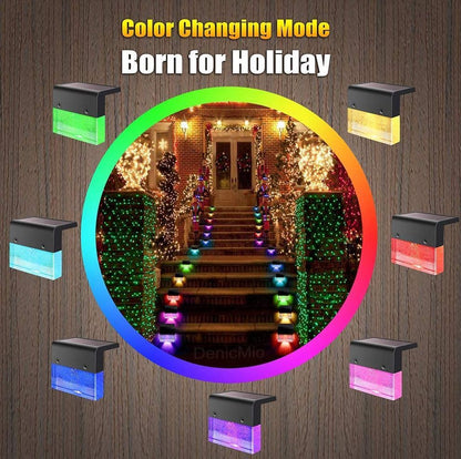 Waterproof New RGB LED Solar Fence Light