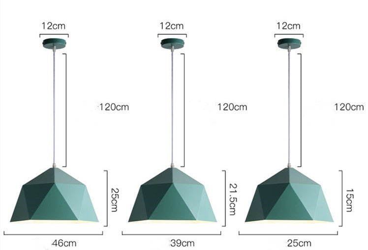 Colorful Geometric Hanging Lamps