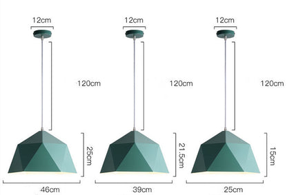 Colorful Geometric Hanging Lamps