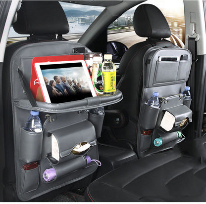 Premium PU Leather Car Seat Back Organizer
