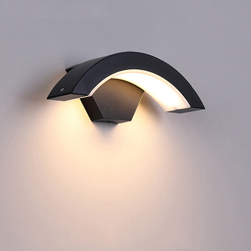 Motion Sensor Curved Wall Lamp