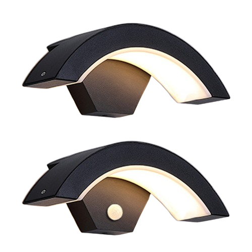 Motion Sensor Curved Wall Lamp