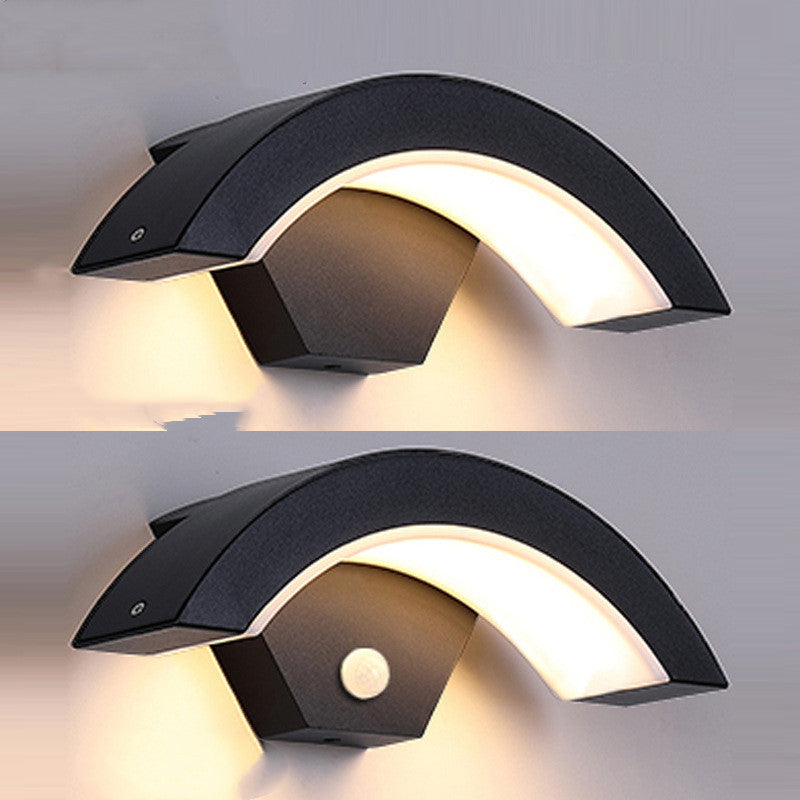 Motion Sensor Curved Wall Lamp