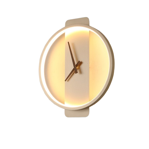 Nordic Bedroom Wall Lamp with Clock