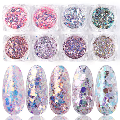 8-Box Glitter Nail Art Set