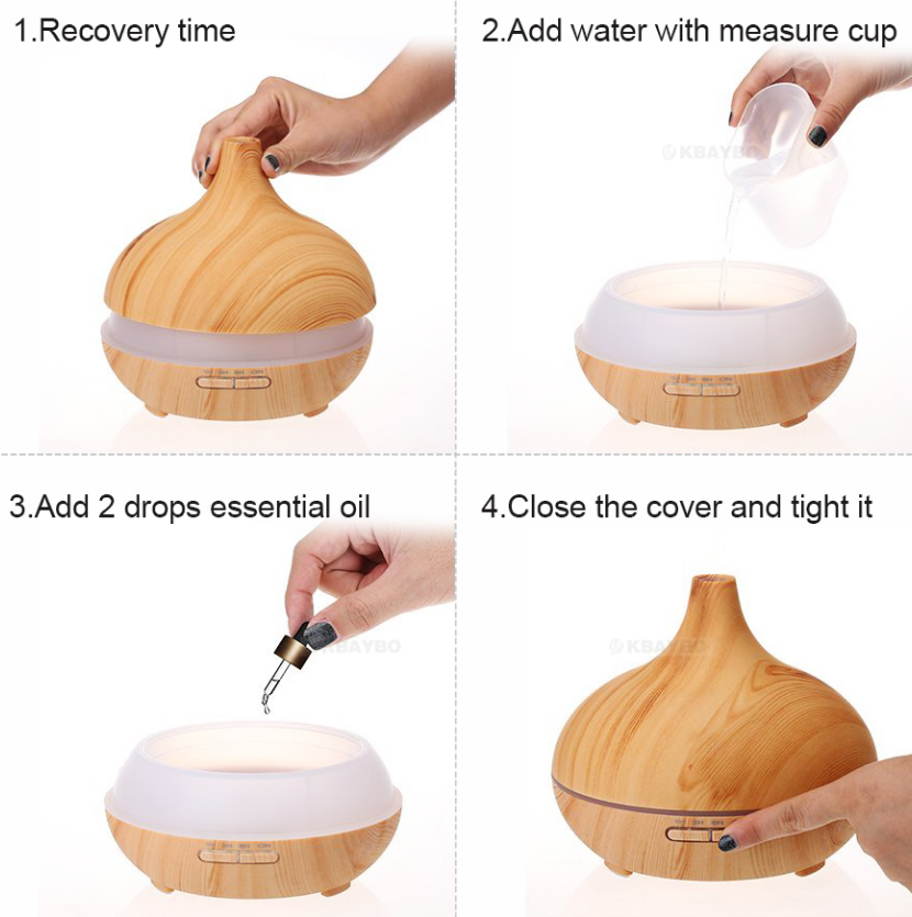 Wood Grain Ultrasonic Aroma Diffuser