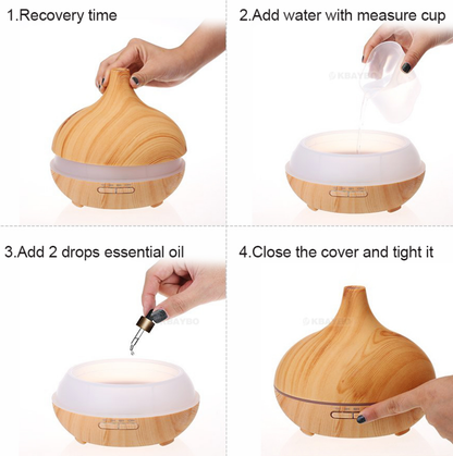 Wood Grain Ultrasonic Aroma Diffuser