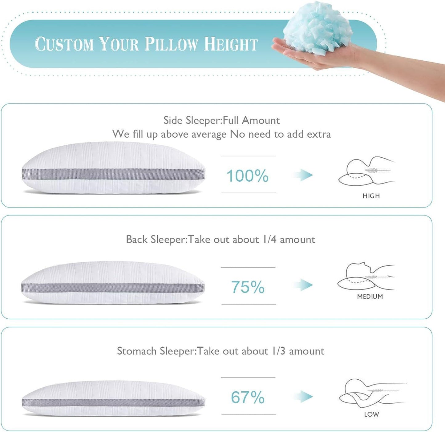 Cooling Pillow Memory Foam