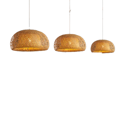Japanese Style Bamboo Woven Chandelier