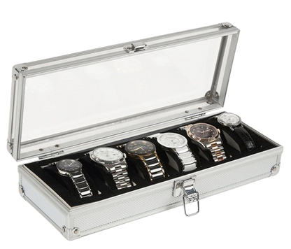 Aluminum Jewelry and Watch Organizer Boxes