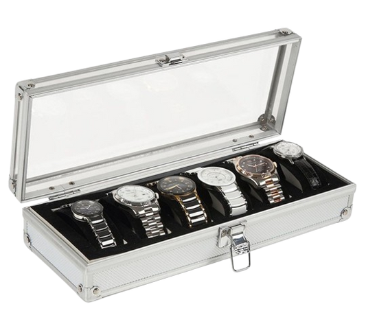 Aluminum Jewelry and Watch Organizer Boxes