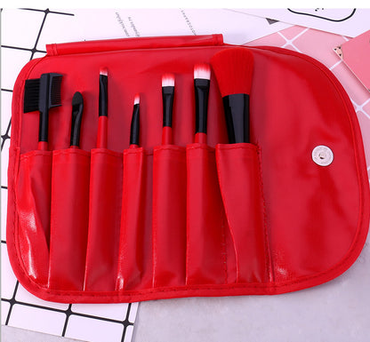 Portable 7-Piece Makeup Brush Set