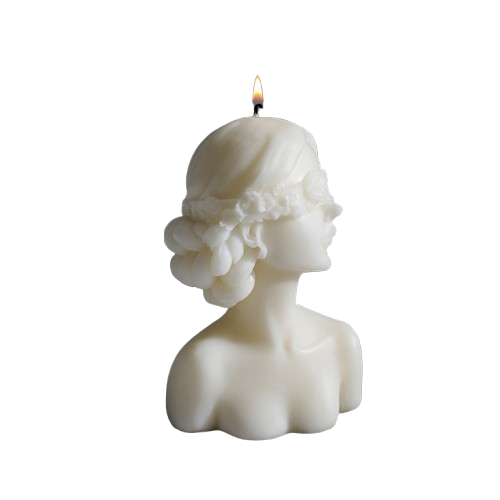 Decorative Woman Bust Candle – Stylish Home Accent