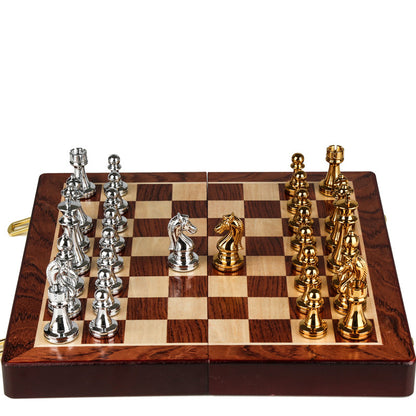 Gold Silver Chess Set: Premium Gift Box