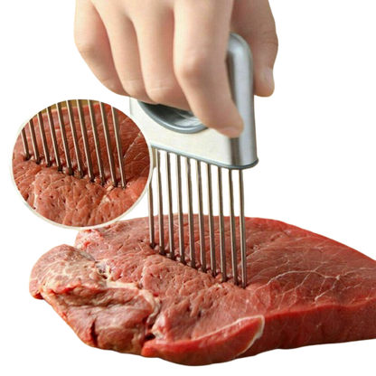 Stainless Steel Onion Holder & Meat Tenderizer – Multi-Purpose Kitchen Tool