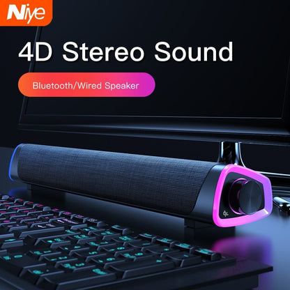 4D Stereo Sound Speaker Bar – Bluetooth & Wired
