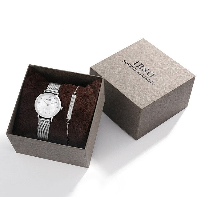 IBSO Women's Thin Mesh Watch Set