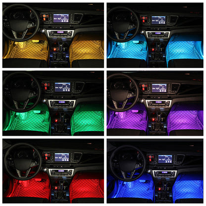Decorative Wireless LED Strip – Car Ambient Lighting with Music Control