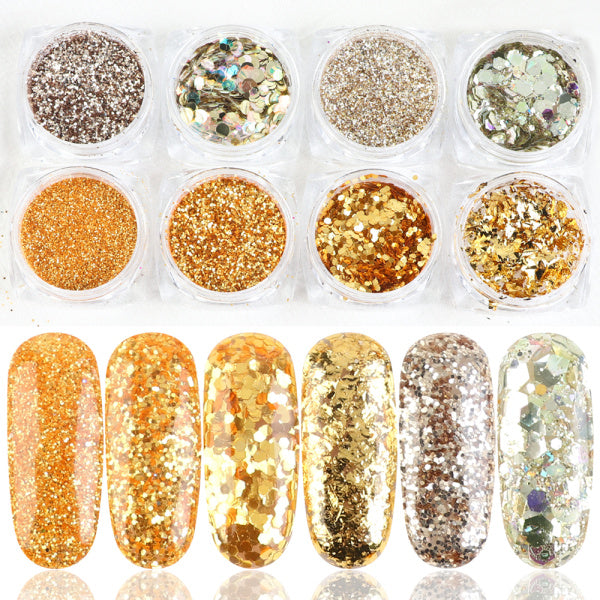 8-Box Glitter Nail Art Set