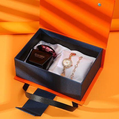 Luxury Watch, Lipstick, and Perfume Gift Set