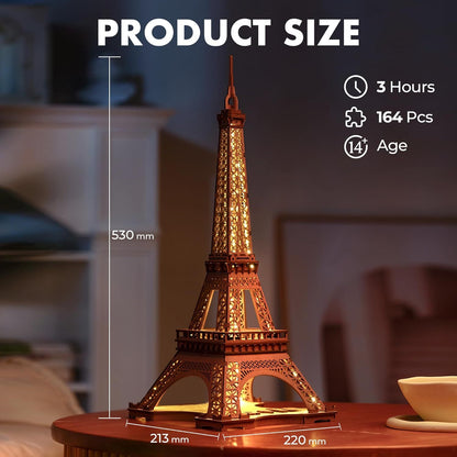 Rolife Night of the Eiffel Tower 3D Wooden Puzzle