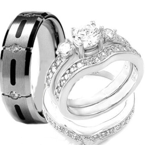 Alloy Couples Ring Gift Set