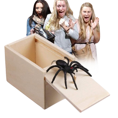 April Fools Wooden Spider Trick Box – Hilarious Gag Gift