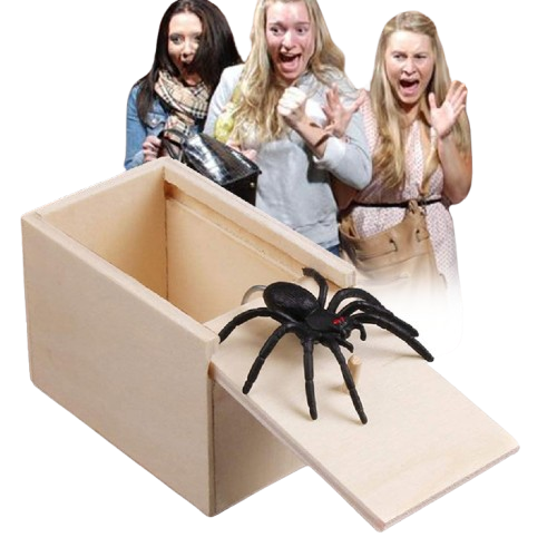April Fools Wooden Spider Trick Box – Hilarious Gag Gift