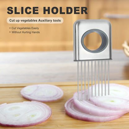 Stainless Steel Onion Holder & Meat Tenderizer – Multi-Purpose Kitchen Tool