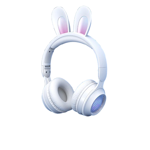 Cute & Bright Rabbit Ear Wireless Headphones