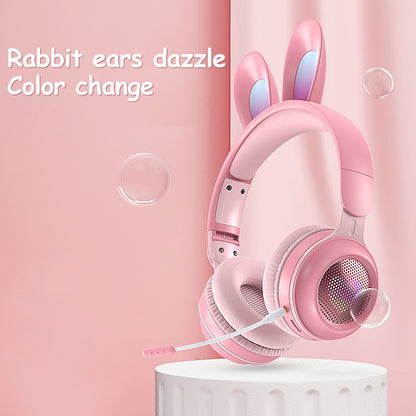 Cute & Bright Rabbit Ear Wireless Headphones