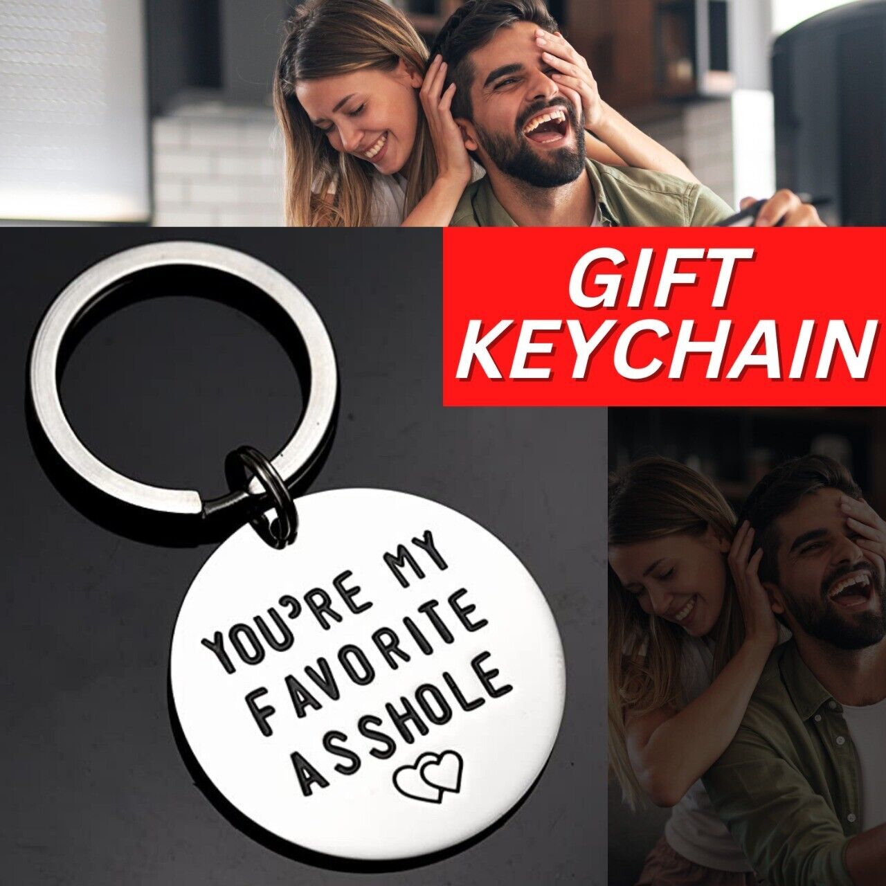 Humorous Keychain Gift for Him