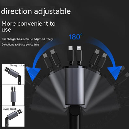 Metal Car Charger: Super-Fast USB & TYPE-C Adapter