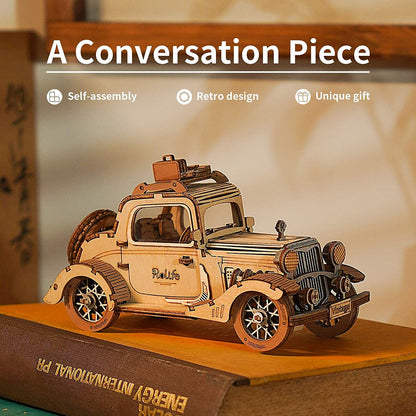 Robotime Rolife Vintage Car 3D Wooden Puzzle