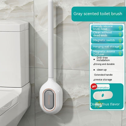 Wall-Mounted Toilet Cleaning Brush with Aromatherapy Box