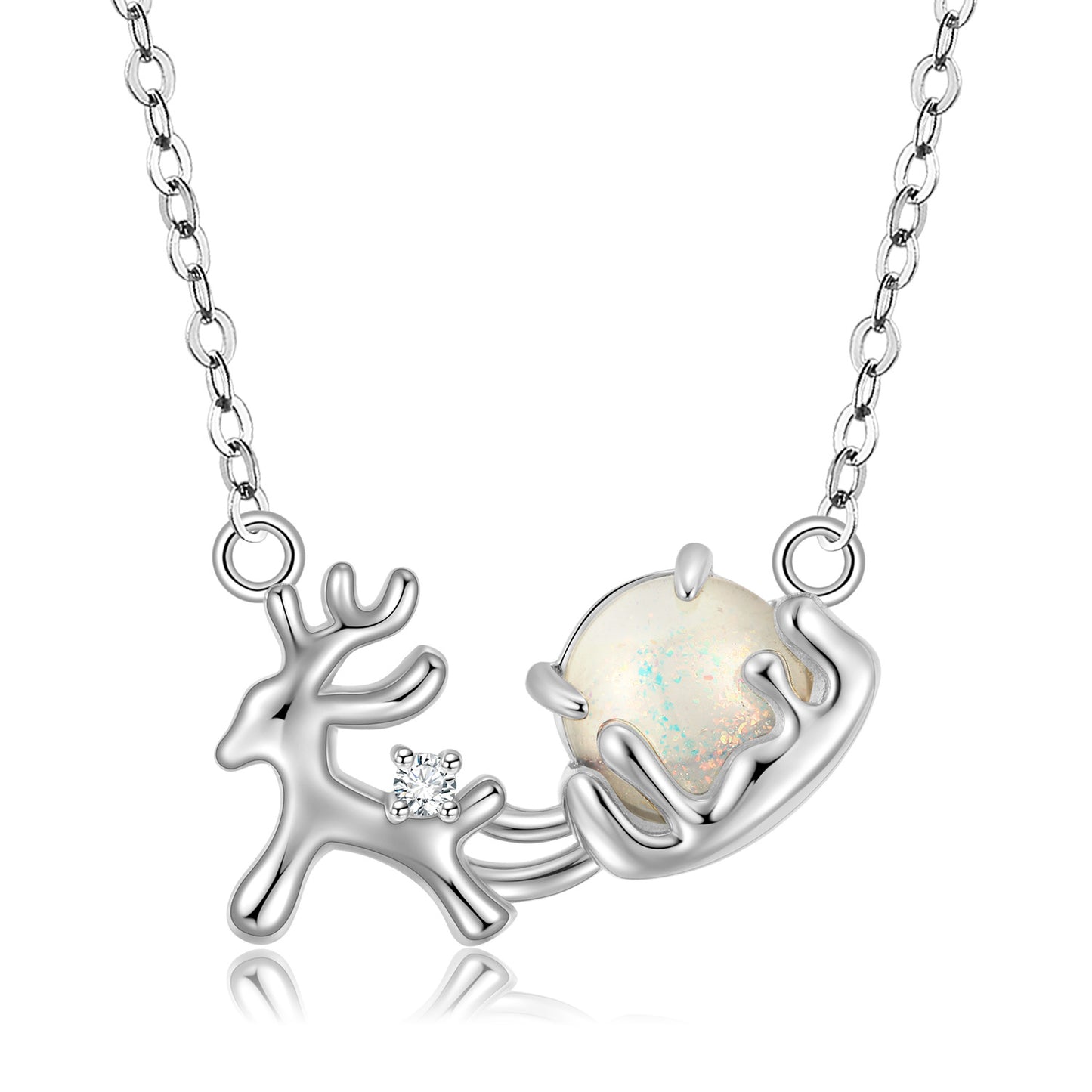 Sterling Silver Elk Necklace: Premium Gift