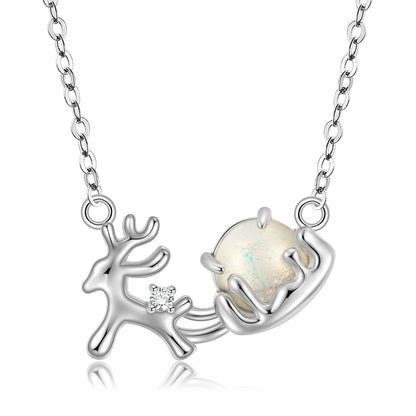 Sterling Silver Elk Necklace: Premium Gift