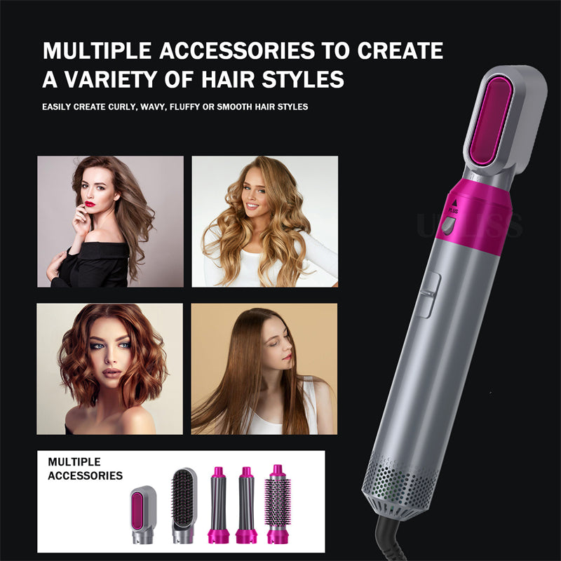 5-in-1 Hot Air Styler: Curl & Straighten